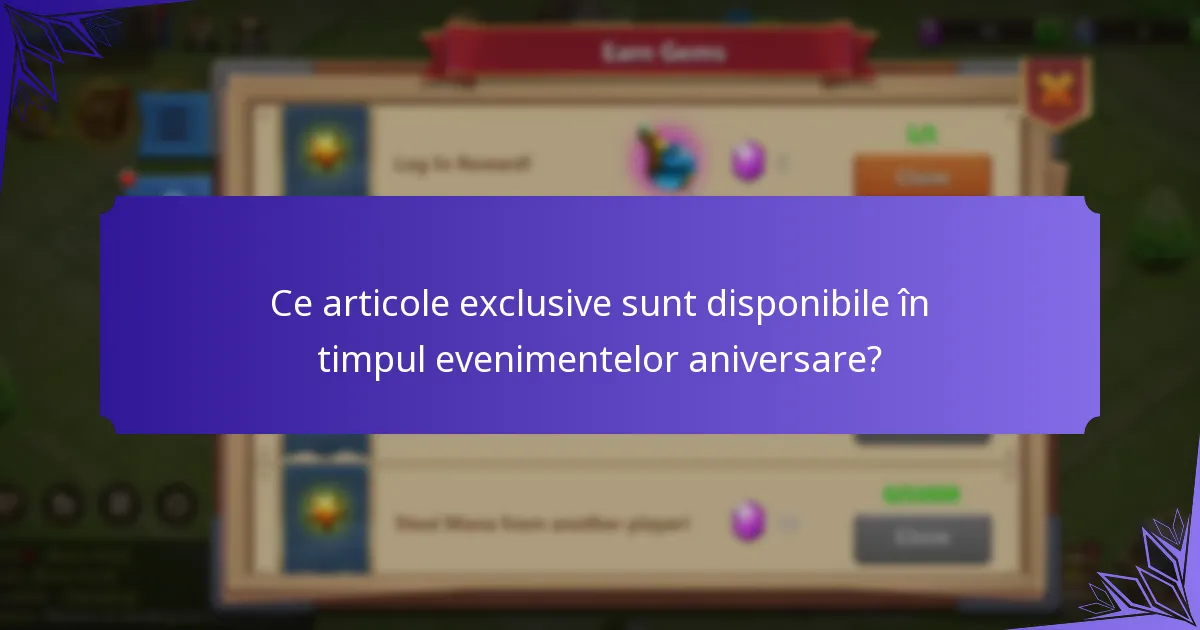 Ce recompense pot câștiga jucătorii în timpul evenimentelor aniversare?