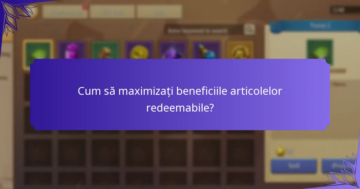 Cum să maximizați beneficiile articolelor redeemabile?